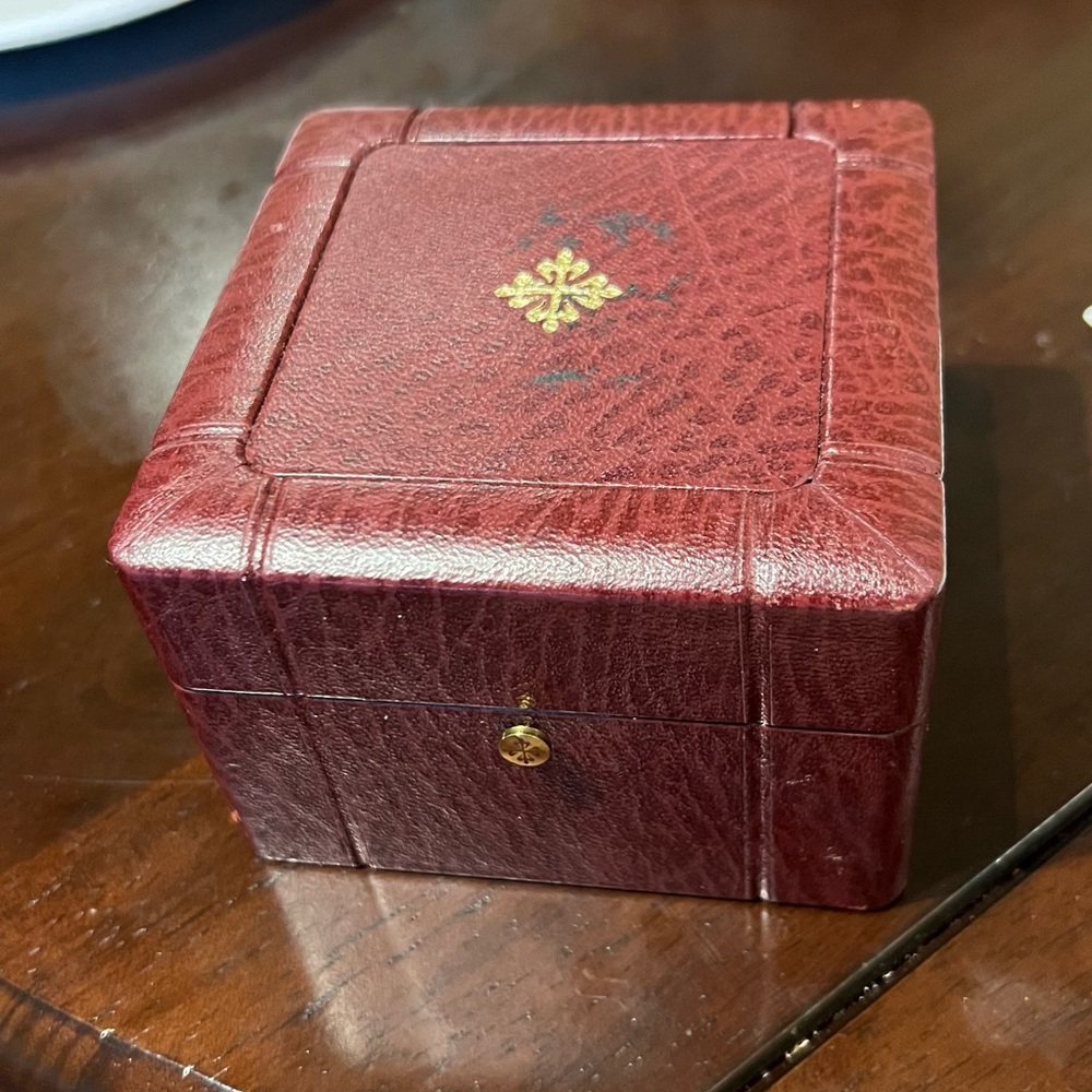 Patek Philippe Red Watch Box with Gold Accent